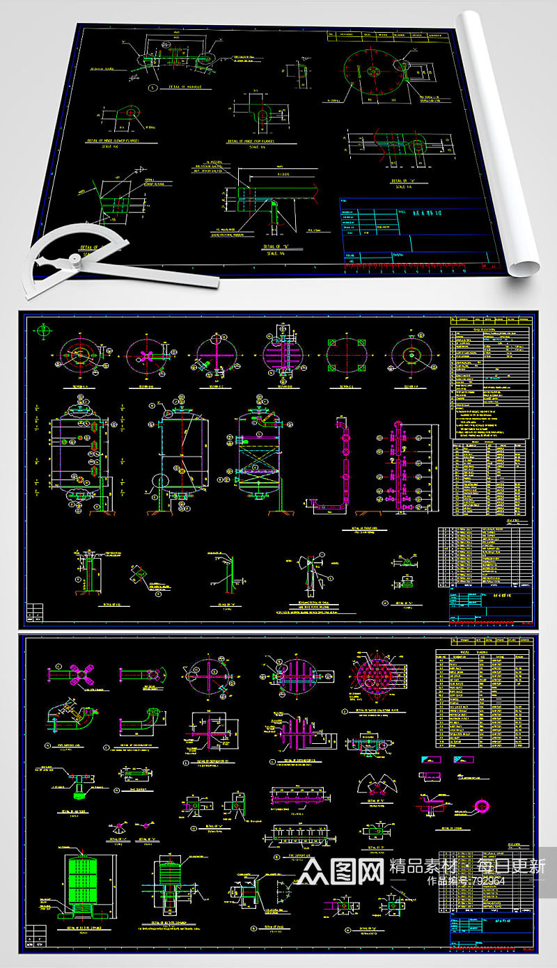 离子交换器CAD图纸素材