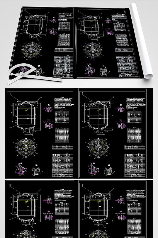 搪玻璃闭式搅拌容器10000L-众图网