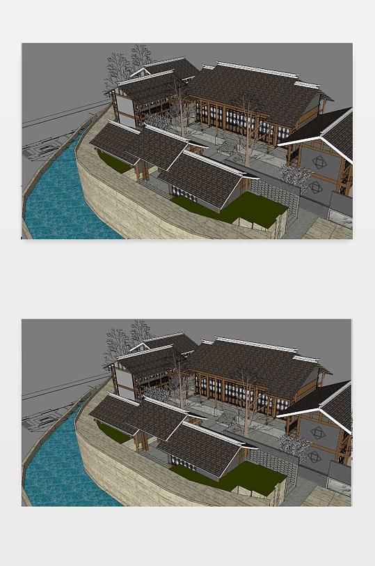 别墅SU模型图下载-众图网