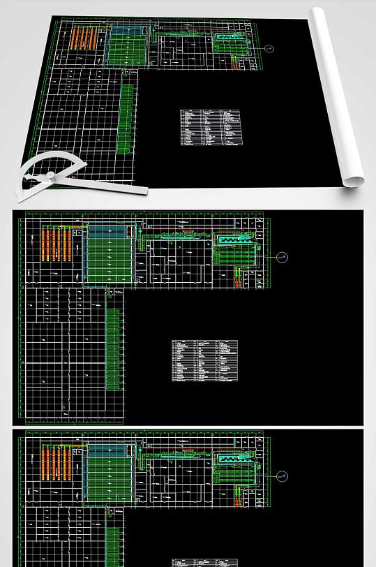 生猪屠宰生产线平面图-众图网