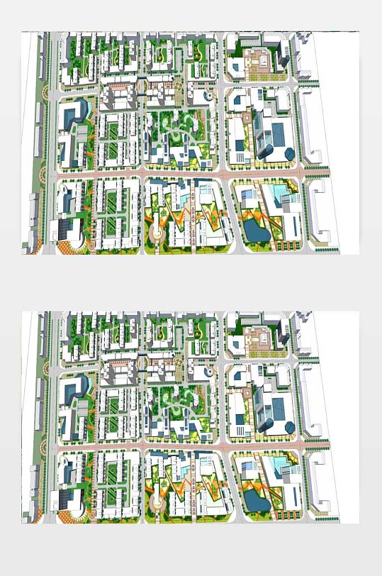小区规划SU模型-众图网