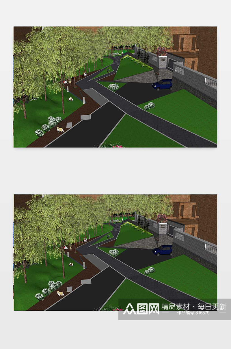 园区模型SU下载素材
