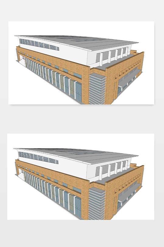 体育馆SU模型下载-众图网
