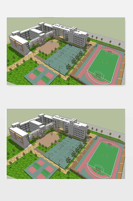 教学楼SU模型下载-众图网