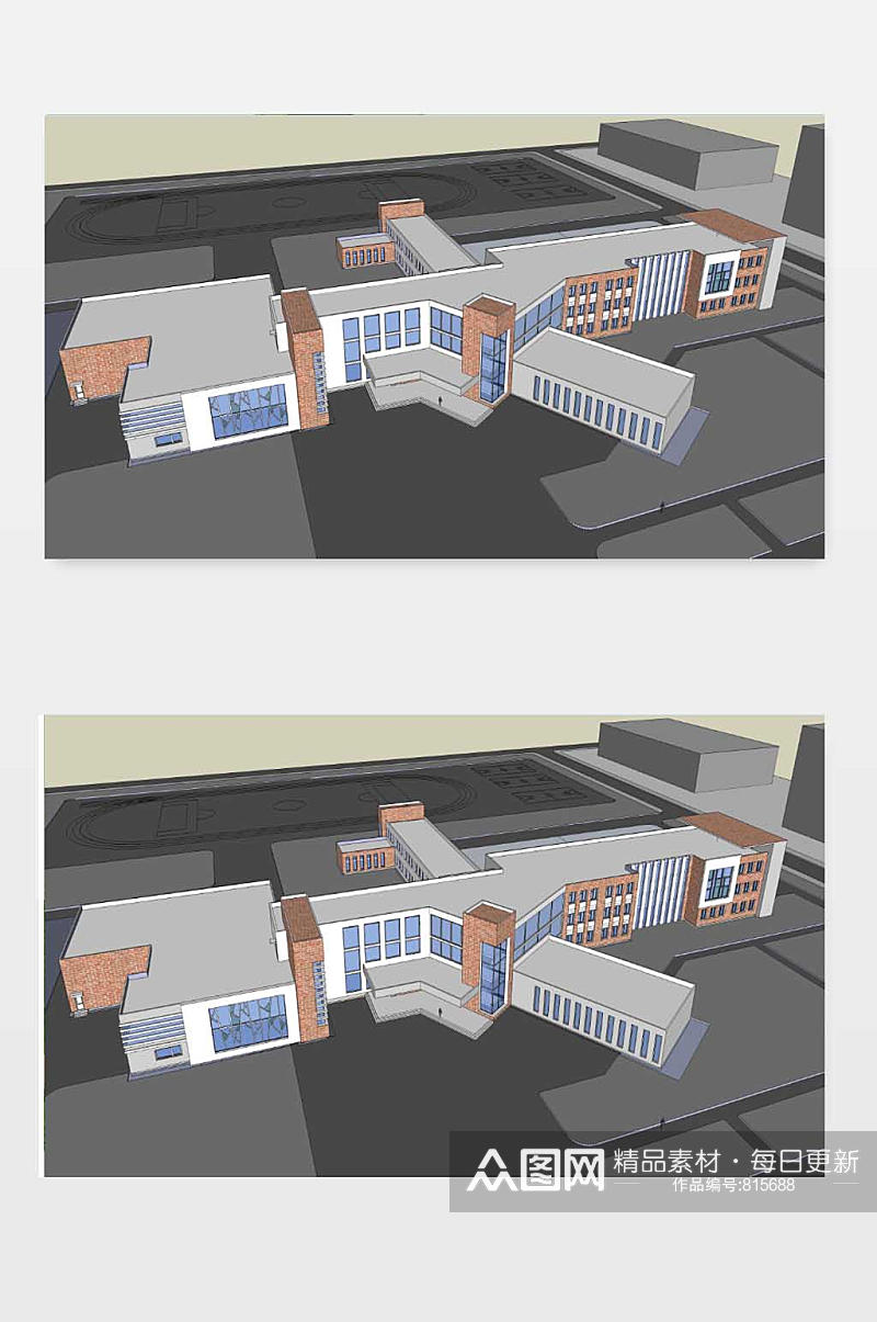 教学楼SU模型下载素材