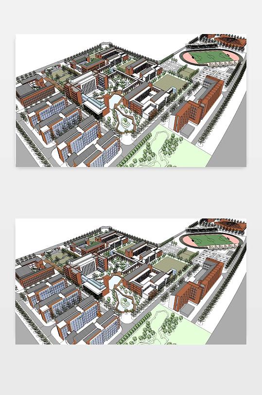 校园整体模型下载-众图网