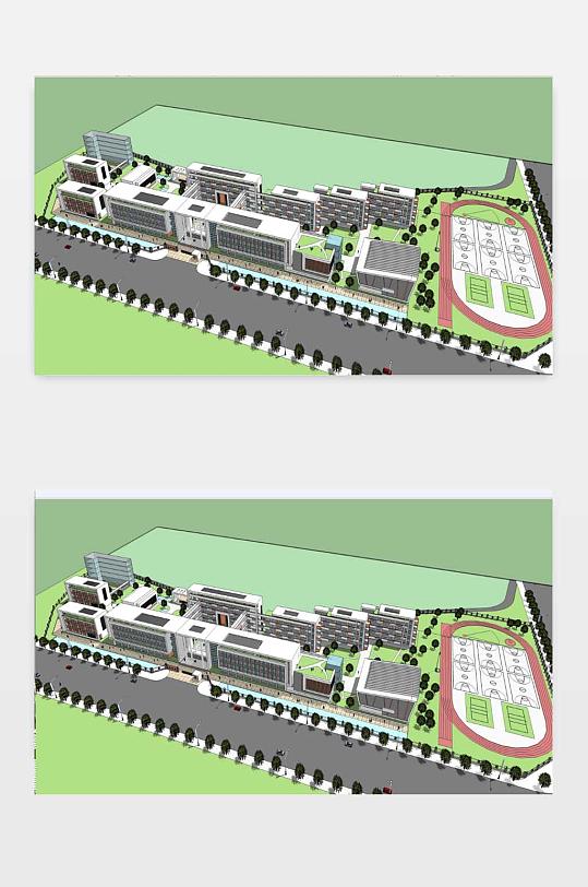 学校模型SU下载-众图网