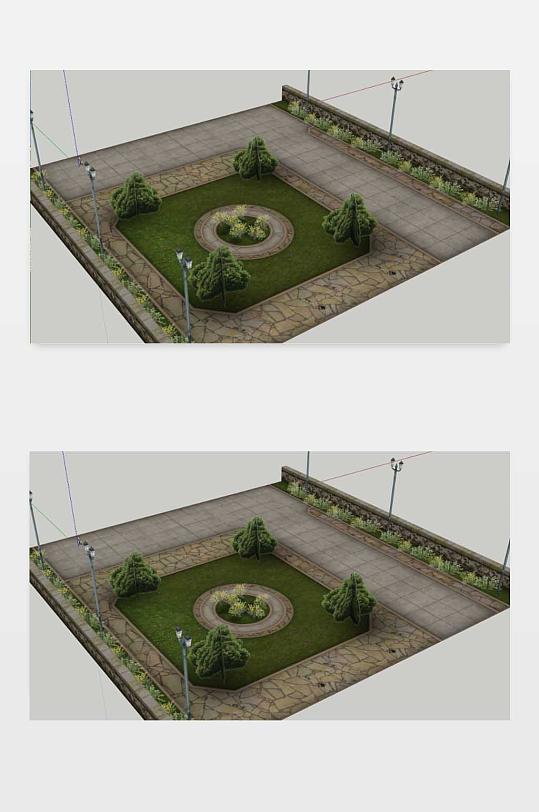 公园景观SU模型-众图网