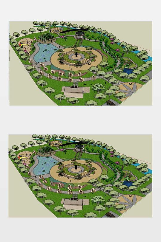 公园景观模型图片-公园景观模型素材-公园景观模型设计素材下载