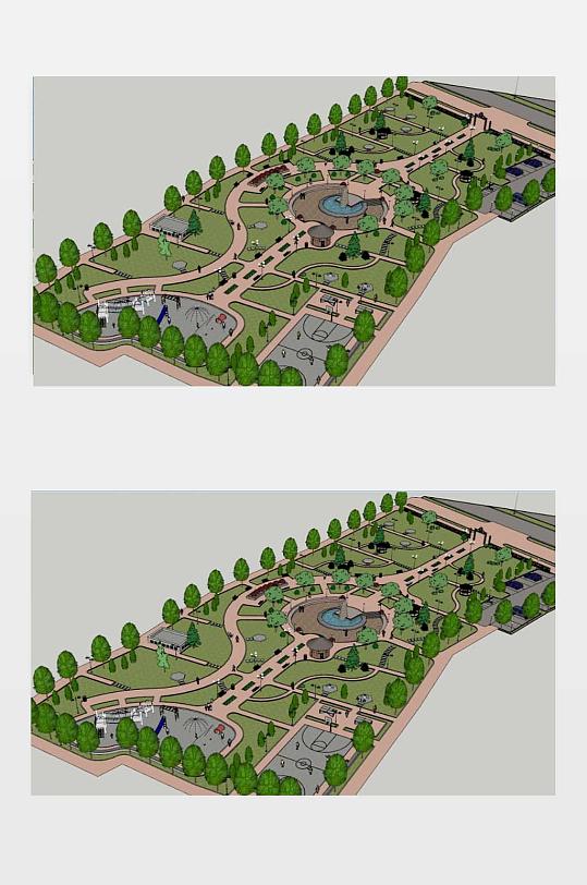 公园景观设计模型