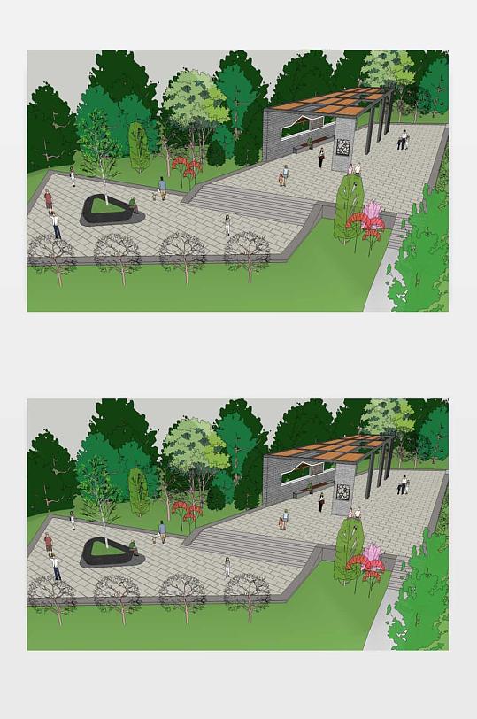 山体公园SU模型-众图网