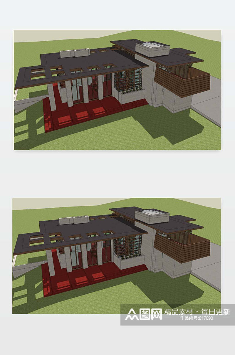 住宅楼3D模型图素材