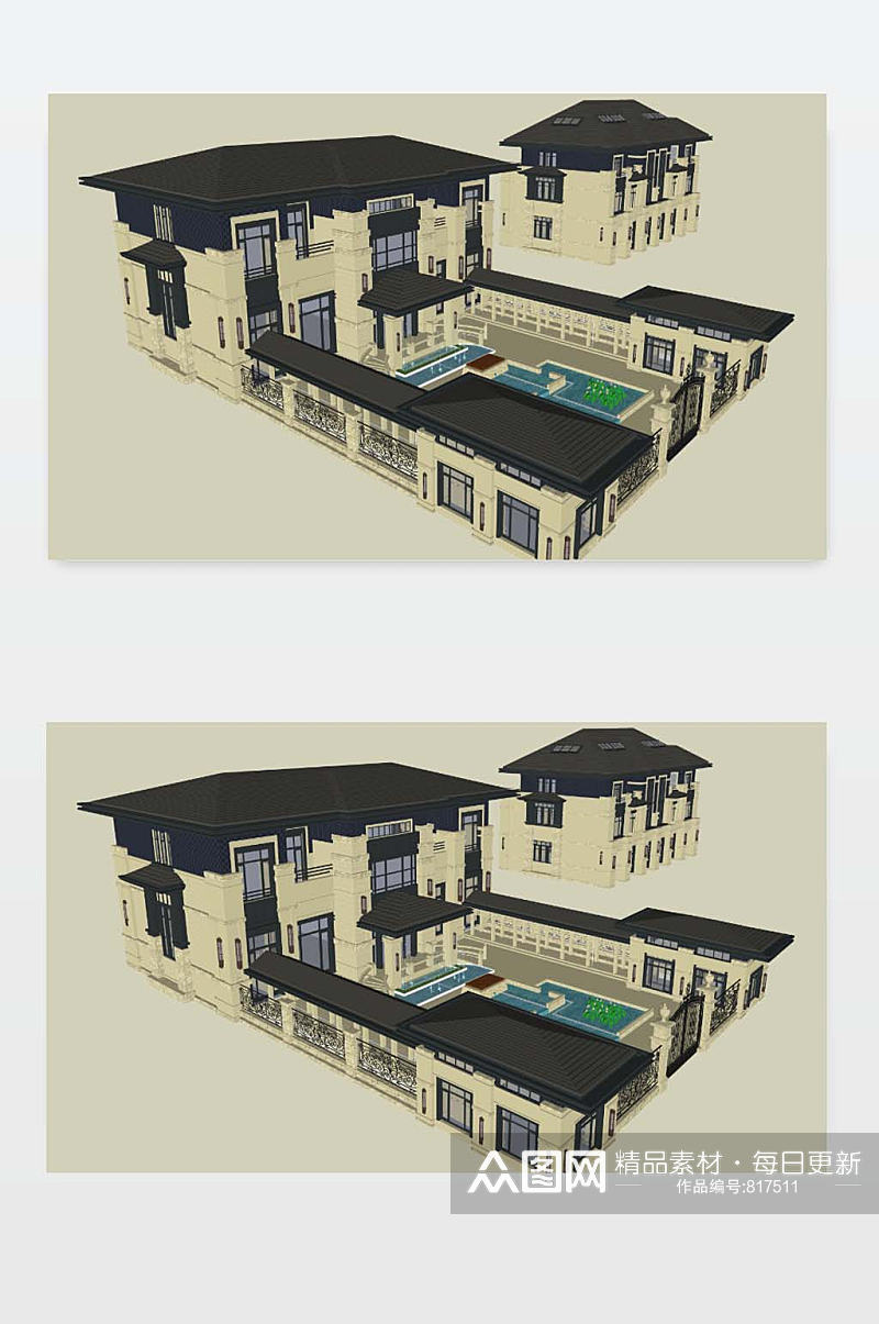 住宅楼3D模型下载素材