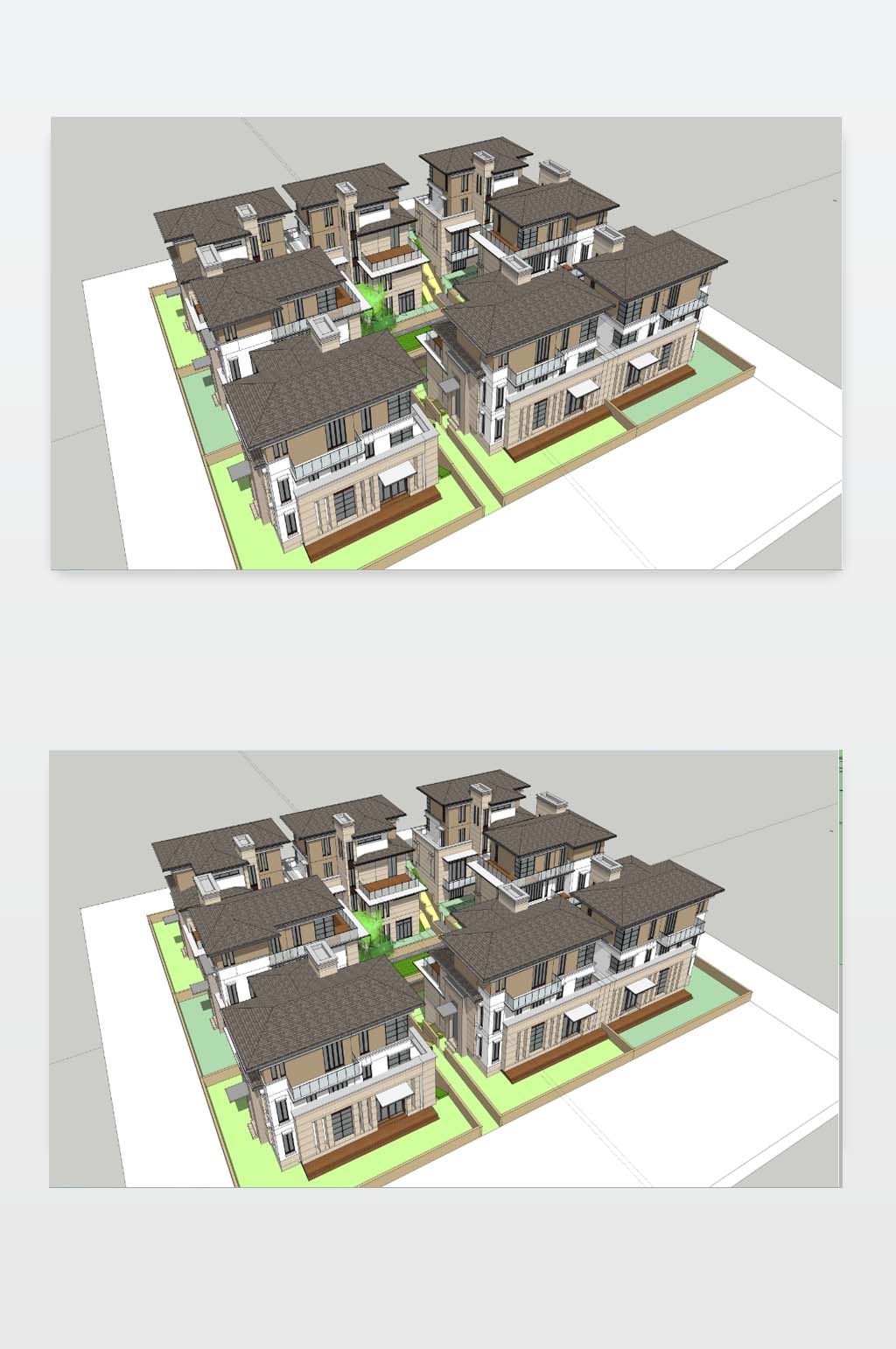 商业楼3D效果图下载素材