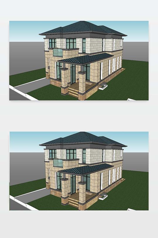 别墅3D效果图下载-众图网