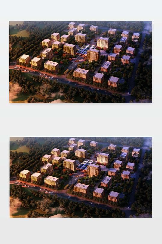 产业园SU效果图-众图网