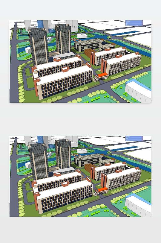 科创园SU模型下载-众图网