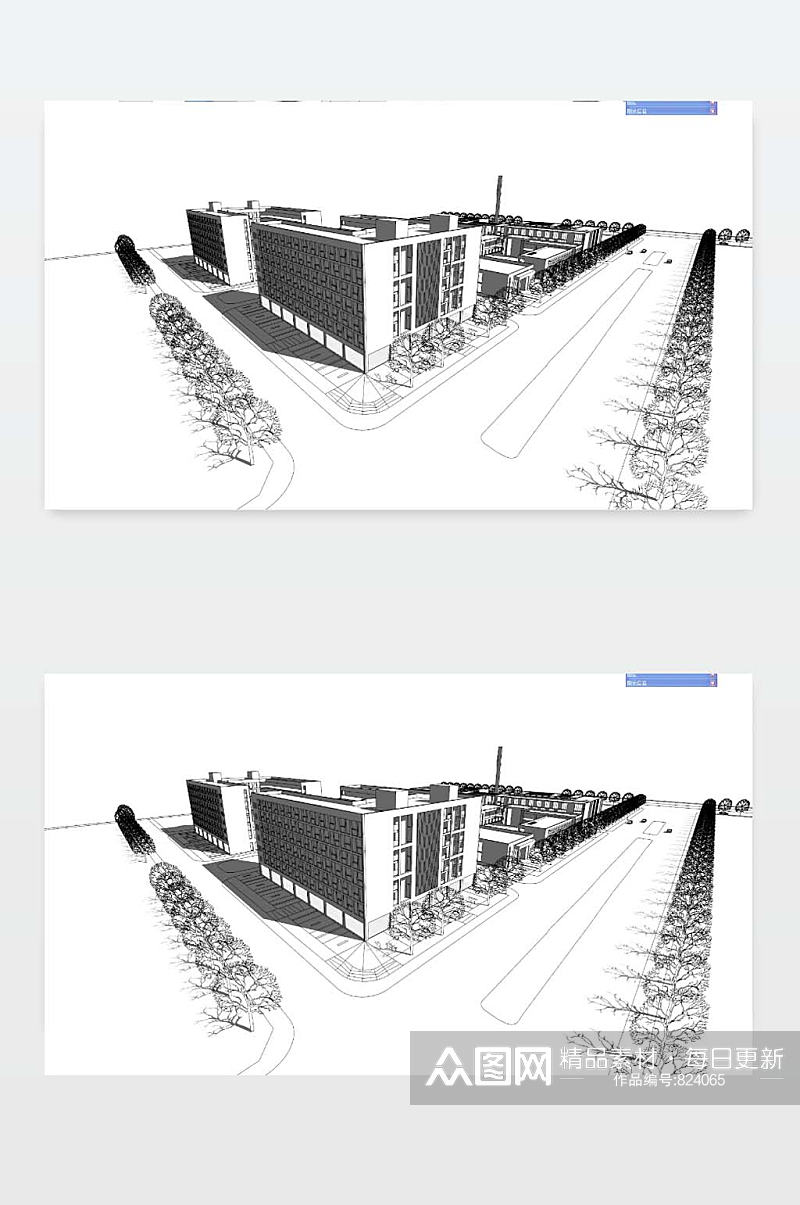 产业园SU模型下载素材