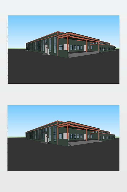 厂房SU模型下载-众图网