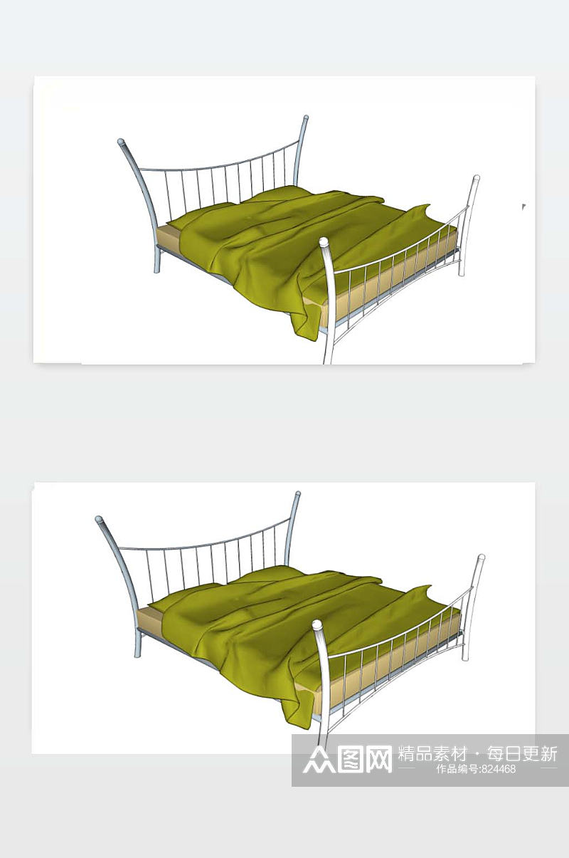 床SU模型图下载素材