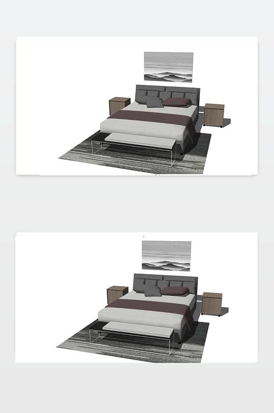 床3D模型图下载-众图网