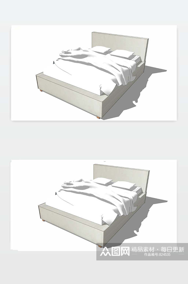 床3D效果图下载素材
