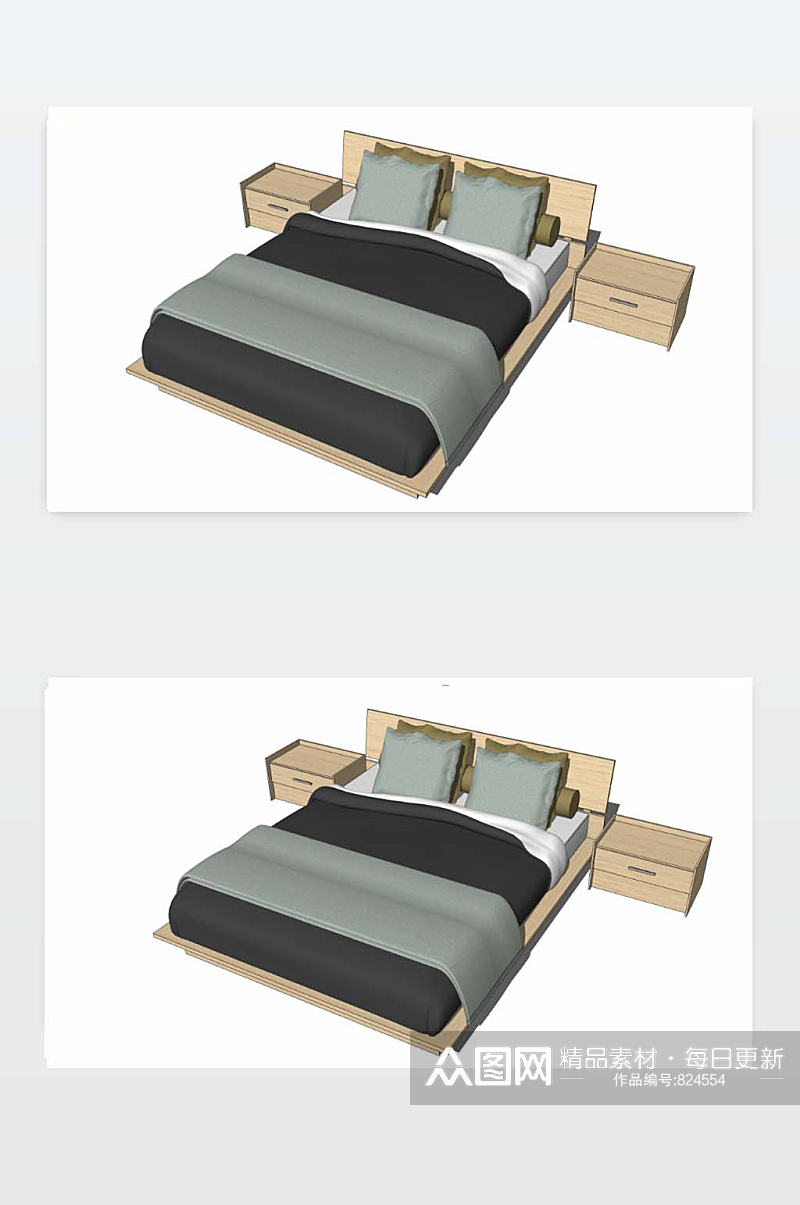 床3D效果图下载素材