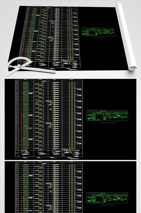 住宅楼电气CAD平面图-众图网