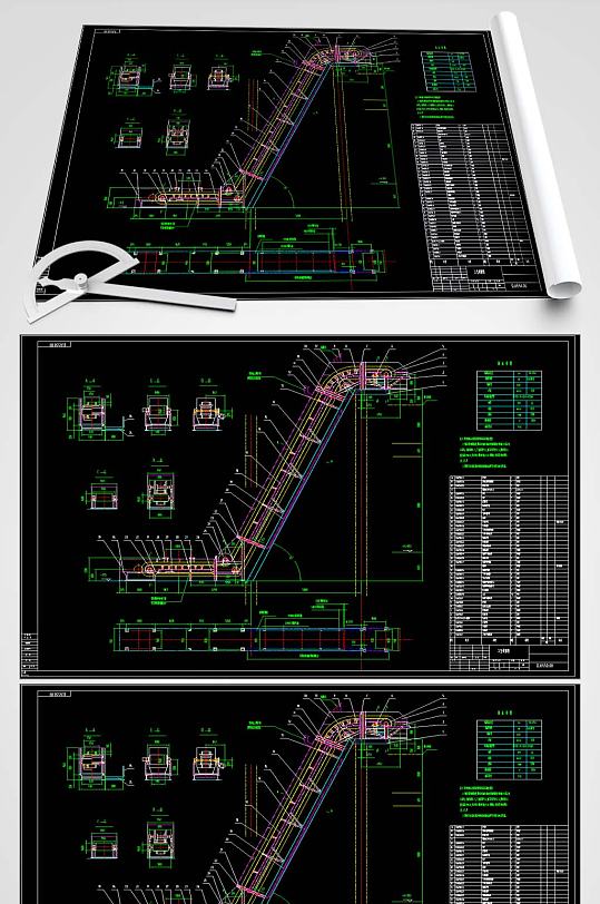 B6550大倾角皮带机总图-众图网