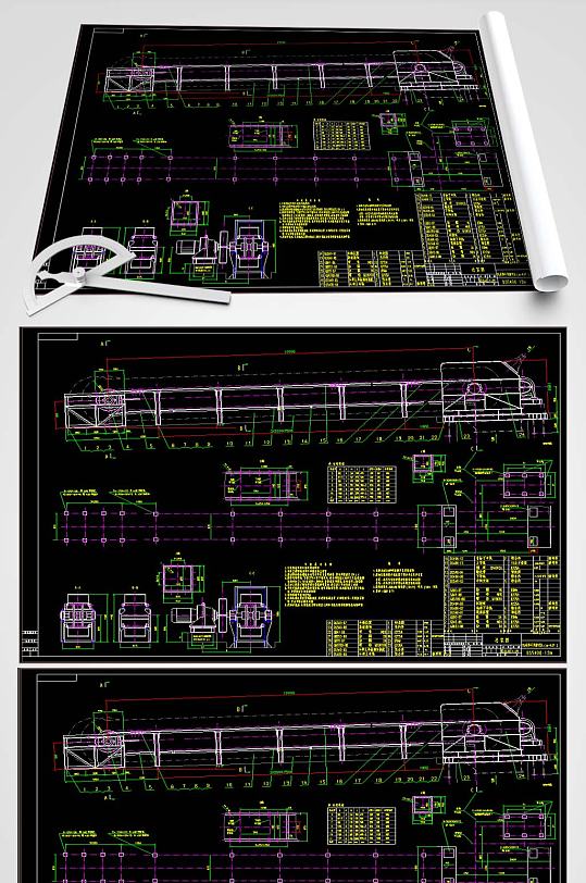 DS540链斗输送机总图-众图网
