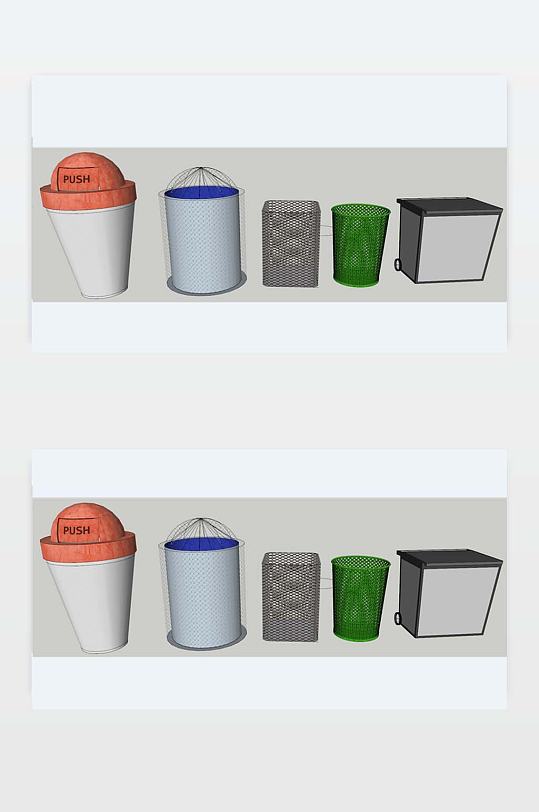 垃圾箱3d效果图