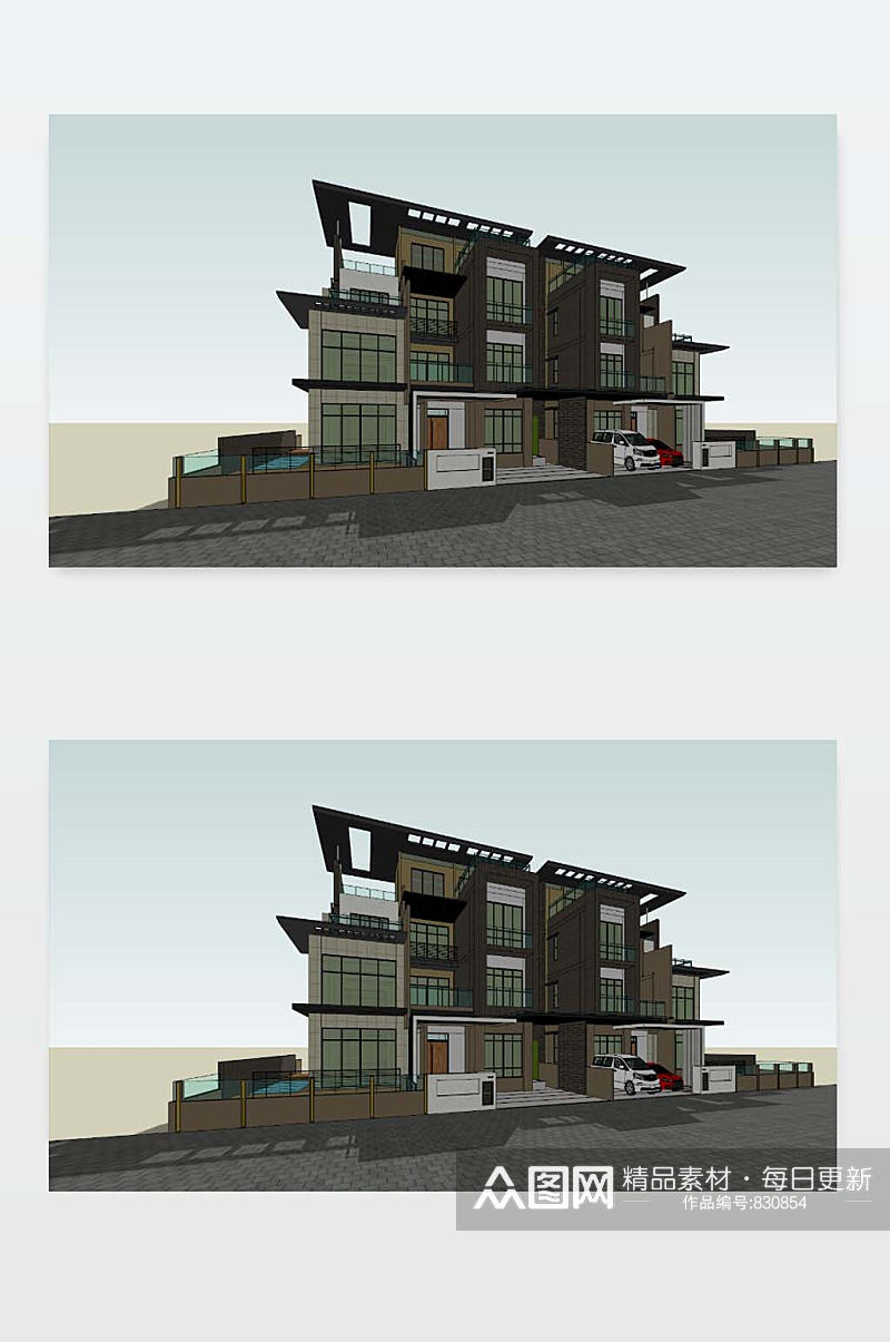 别墅效果图设计下载素材