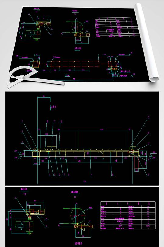 PL-3胶带机安装总图-众图网