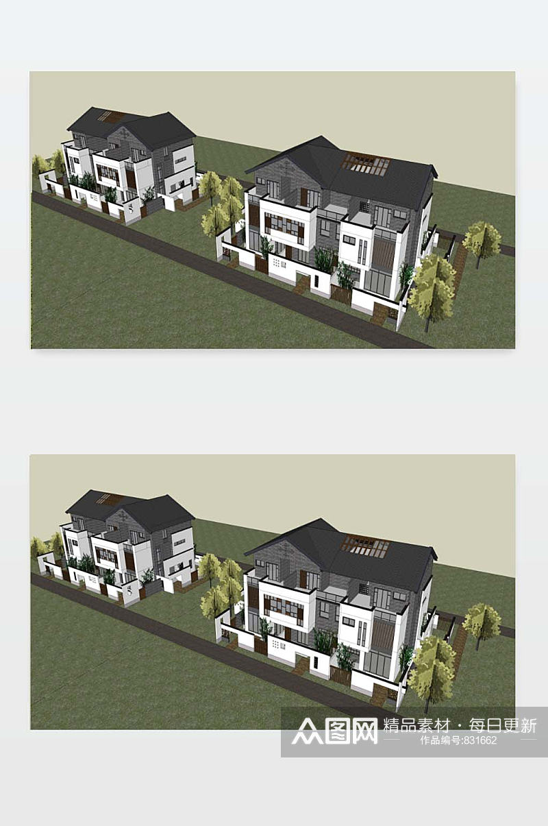 住宅楼3D模型下载素材