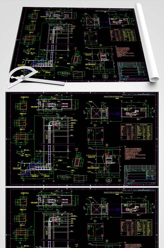 垂直皮带机CAD平面图