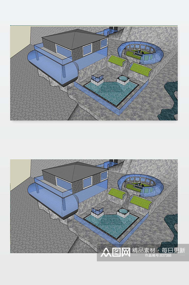 别墅设计模型下载素材