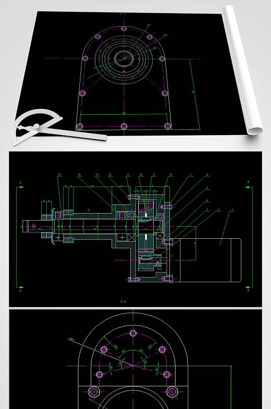 齿轮箱CAD装配图
