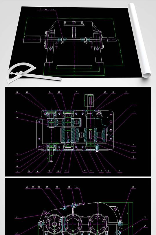 减速器CAD装配图
