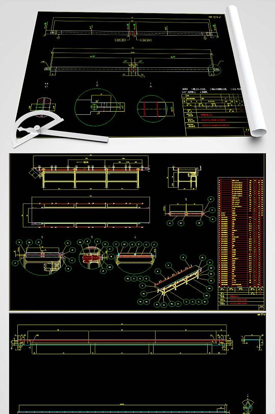 皮带输送线CAD平面图