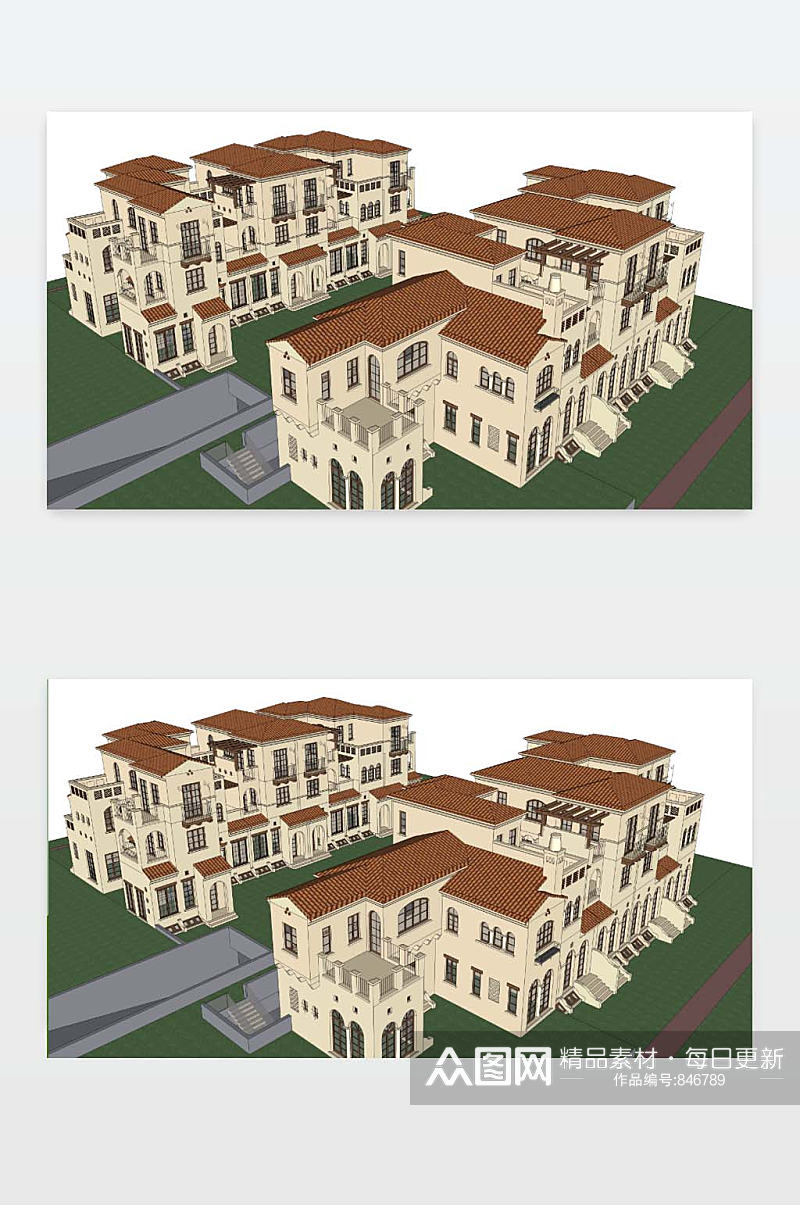 SU别墅设计下载素材