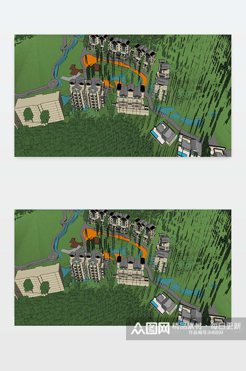 别墅设计模型下载素材