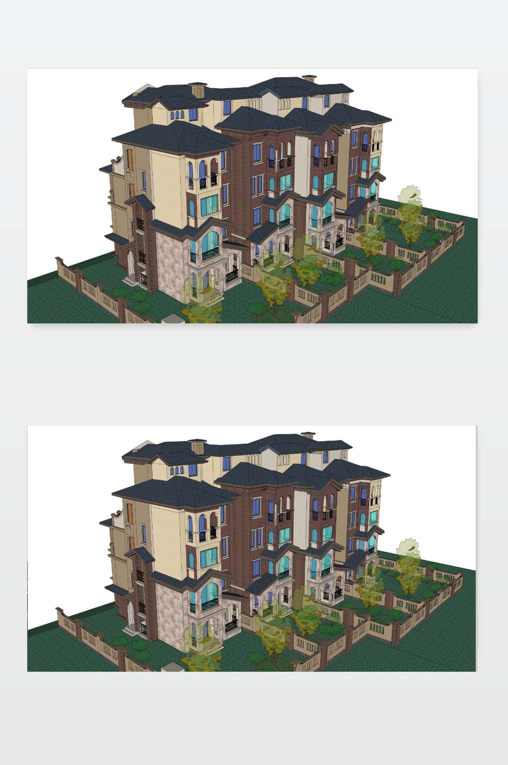 别墅设计3D模型素材