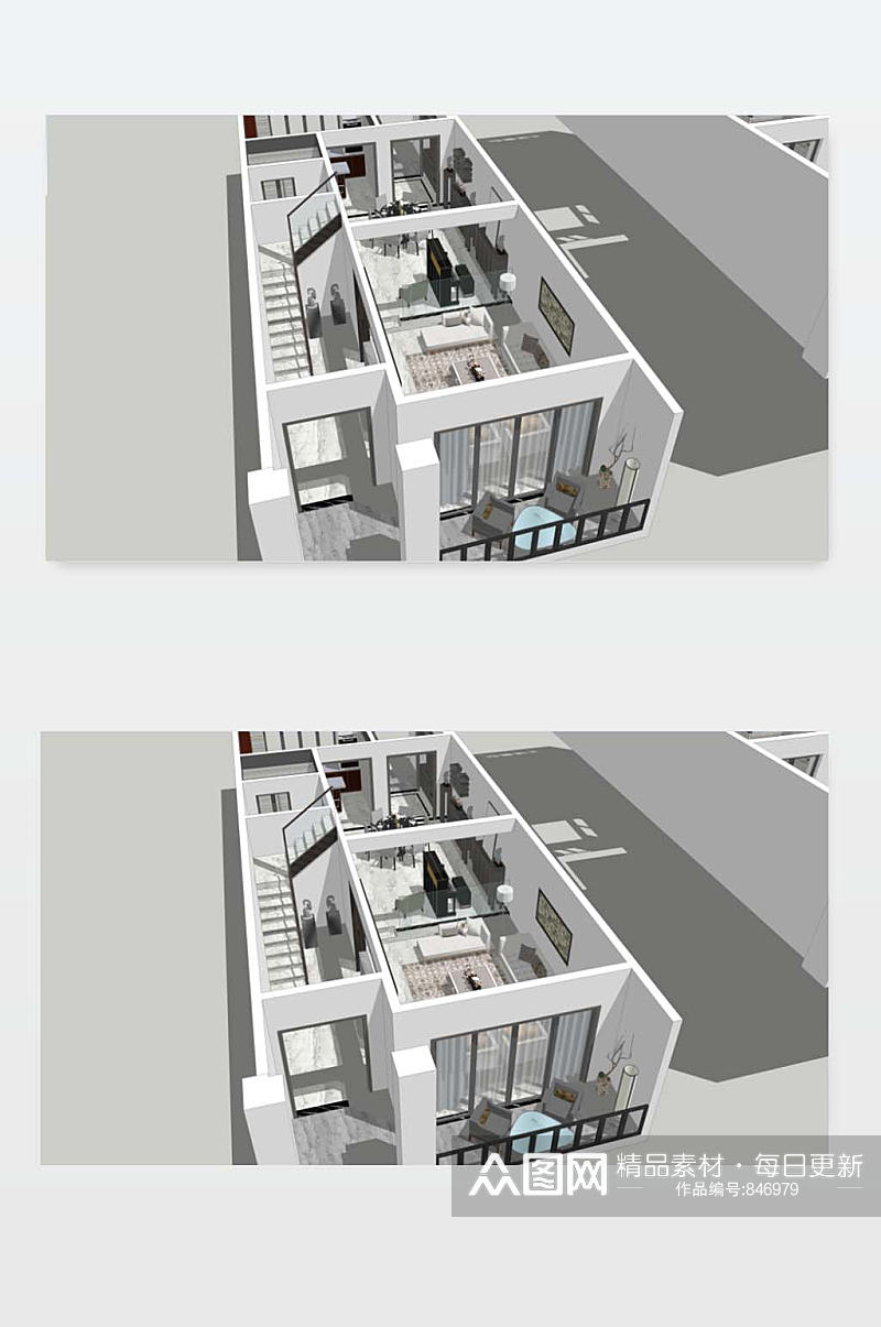 别墅3D模型下载素材