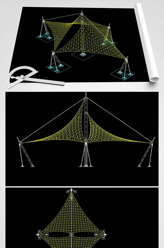 飞燕膜CAD结构施工图