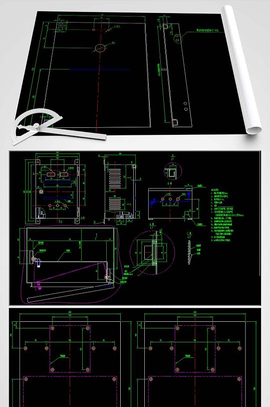 防海生物钣金加工图-众图网