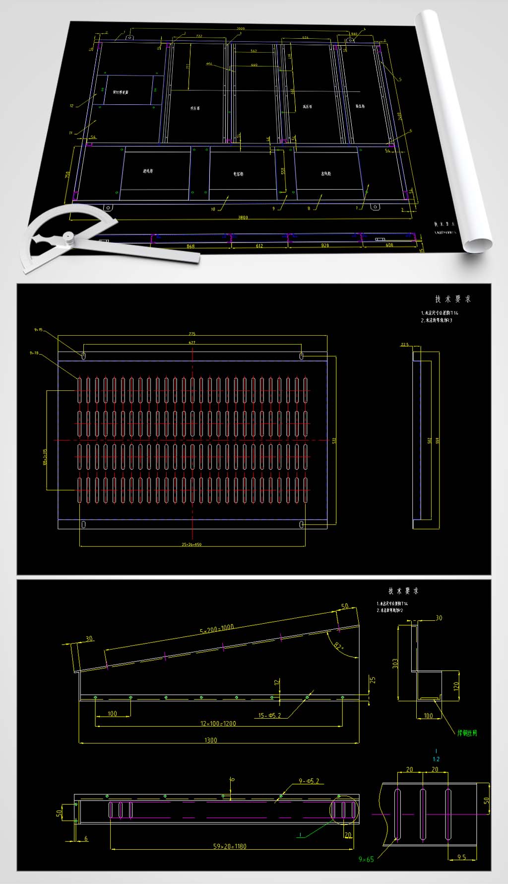 欧式箱变全套结构图