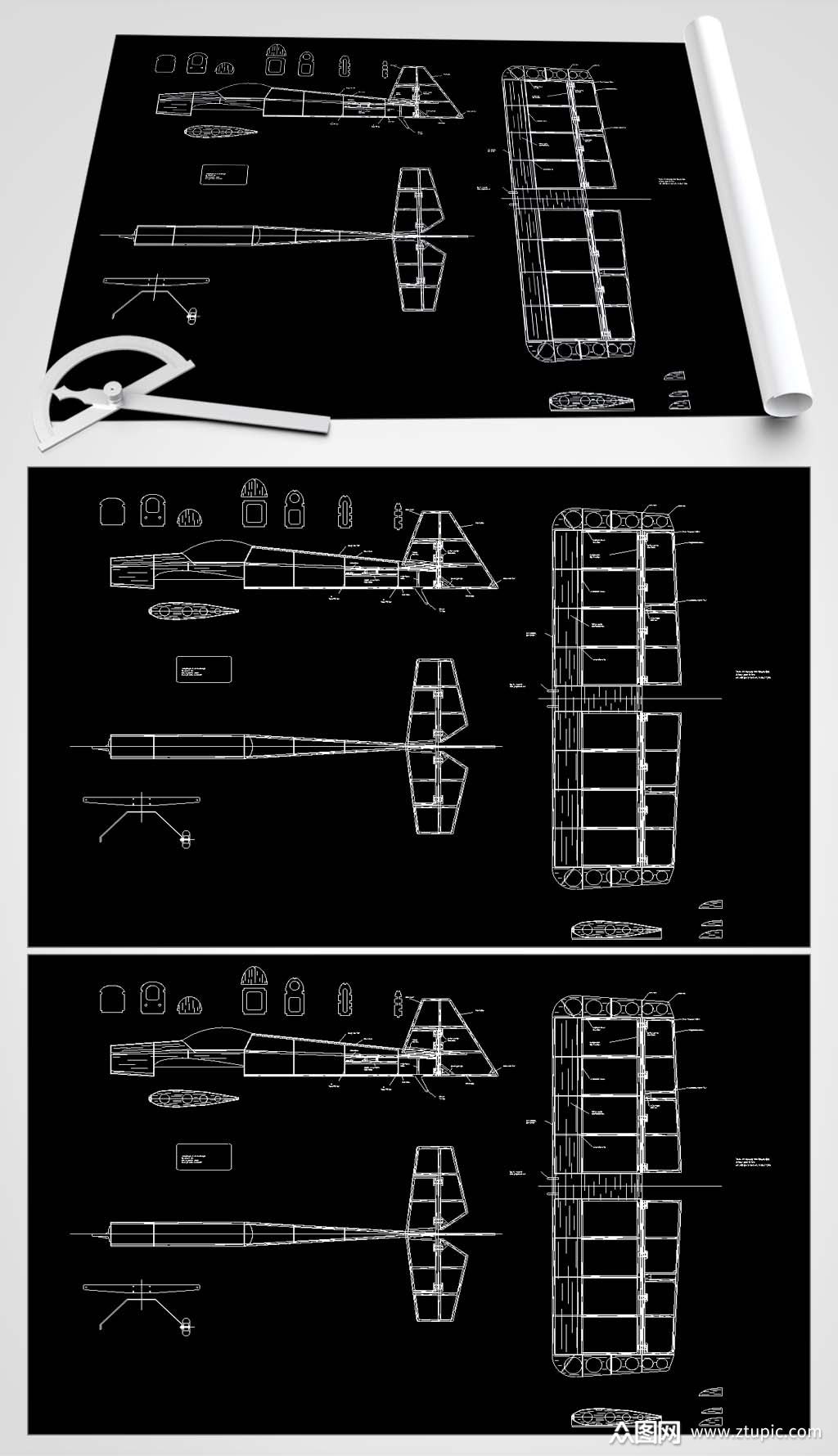 航模cad平面设计图