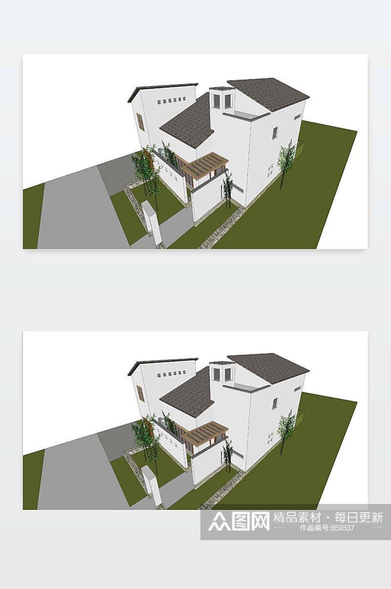 别墅3D设计下载素材