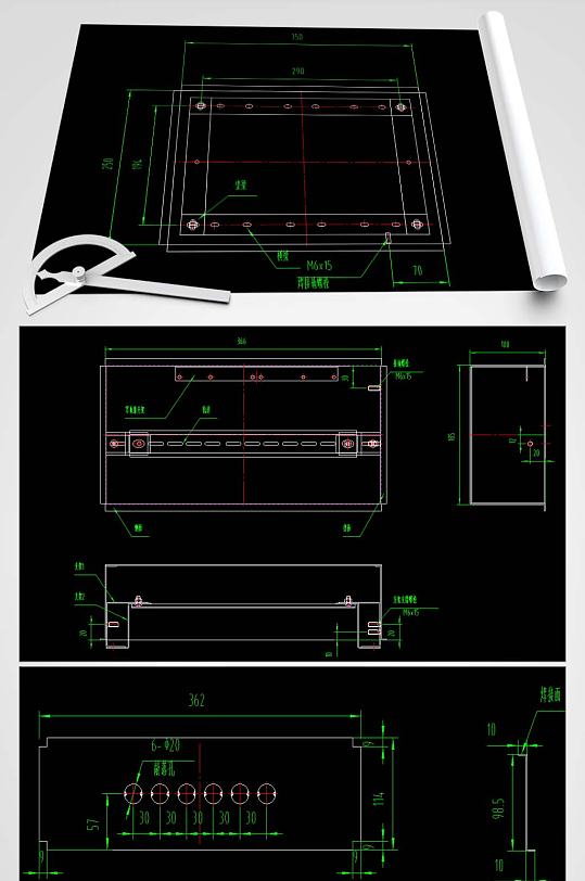 户内箱CAD设计图