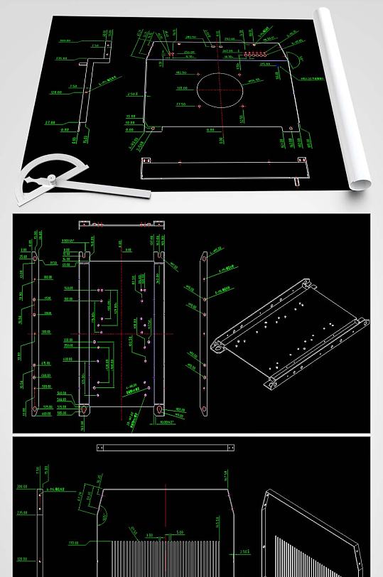 电气柜CAD平面设计图